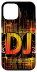 Coque pour iPhone 12 mini DJ un artiste design avec des écouteurs et des platines