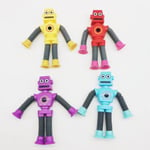 Teleskopisk sugkopp Robot Pop Tubes Sucker Toys 4pcs