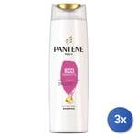 3x Pantene Shampooing 225 Ml. Ricci Parfaits