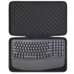 co2CREA Hard Travel Carrying Case for Logitech Wave Keys MK670 Combo/Wave Keys Wireless Ergonomic Keyboard,Case only