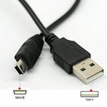 Fast  USB to MINI B Data Charger Cable For Garmin, Dash Cam GoPRO MP3 MP4 - 1M