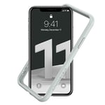 RHINOSHIELD Coque Bumper Compatible avec [iPhone 11 / iPhone XR] | CrashGuard NX - Protection Fine Personnalisable - Absorption des Chocs [sans BPA] - Gris Platine