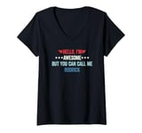 Womens Hello I'm Awesome But You Can Call Me Rodrick V-Neck T-Shirt