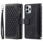 SKALO Xiaomi Redmi Note 14 4G Style 005 Big Wallet Quiltat Plånboksfodral - Svart