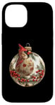 Coque pour iPhone 14 Red Cardinal Christmas Bird Pyjama Merry Christmas