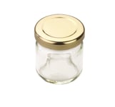 Mini Jam Honey Chutney Preserve Pickle Glass Gold Cap Jar Wedding Favour 7oz