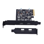 Ajouter sur Cartes USB 3.1 Double 10gbps 2x Type-c Ports PCI Express Contrôleur Riser D'extension De Carte Adaptateur pour Mac Pro Windows Mineur