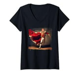 Womens Trump Dodges Bullets Funny Missed Again Matador Bull Fighter V-Neck T-Shirt