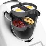 KochFix Lot de 2 pocheuses à œufs compatibles avec Thermomix TM5, TM6, TM31 - Cuiseur à œufs pour 4 œufs pochés dans le Thermomix - Accessoires pour cuisson des œufs et muffins pour Vorwerk TM-5 TM-6