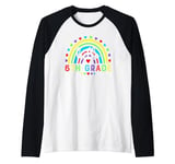 Hello 6th Grade Teachers Boys Kids Students Back to School Raglan Baseball Tee