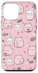 iPhone 12 mini Adorable Cat Patterns Pink Design Cute kittens Patterns Case