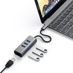 Satechi USB-C 2in1 Hub med Ethernet - Grå