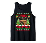 Xmas Tree Ugly Style Santa Musical Marimba Christmas Tank Top