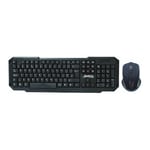 Xclio WS-880B Wireless Gaming Keyboard and 3 Button Mouse 2.4GHz with