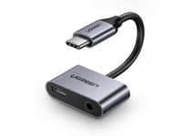 Ugreen 50596, Usb 3.2 Gen 1 (3.1 Gen 1) Type-C, 3,5Mm, Usb 3.2 Gen 1 (3.1 Gen 1) Type-C, Svart, Metallisk, Huawei P40 / P40 Pro / P30 Pro / P20 / P20 Pro / Mate 20 Pro / Mate 10 Pro / Nova 5 Pro   Xiaomi..., Usb, 10 G