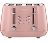 DELONGHI Eclettica CTY4003.PK 4-Slice Toaster - Pink, Pink