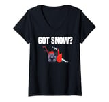 Womens Snow Blower - Got Snow? V-Neck T-Shirt