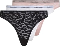 Calvin Klein Women's 3 Pack Bikini (Low-Rise), Black/White/Subdued, L