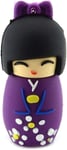 32Go Clé Usb 2.0 Fantaisie Flash Drive Mémoire U Disque En Forme De Poupée Japona Porte Clé (32Go, Violet)[Q201]