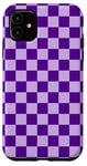 Coque pour iPhone 11 Damier violet à carreaux