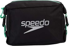 Speedo Unisex Pool Side Bag | Poolside | Gym, Black/Green Glow, One Size