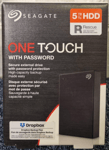 Seagate One Touch 5TB Portable External Hard Drive HDD With Password - Black