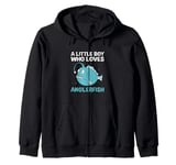 Angle Fish Lover A Little Boy Who Loves Anglerfish Zip Hoodie