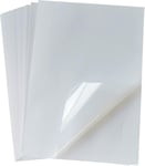 Lot De 25 Feuilles De Papier Autocollant En Vinyle Translucent Imprimable Format A4 (21 X 29,7 Cm) Semi-Transparent Étanche Pour Imprimante À Jet D'Encre/Laser