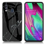 Samsung Fantasy Marble Galaxy A40 kuoret - Musta