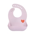 Lässig Bébé Bavoir en silicone Set Bavoir pour jeunes enfants avec bac de récupération lavable au lave-vaisselle/Happy Rascals Heart