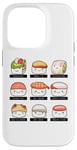 Coque pour iPhone 14 Pro Tableau d'identification des sushis Kawaii