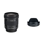 Canon EF-S10-18 mm f/4.5-5.6 IS STM Lens - Black 9519B005AA & 9529B001 EW-73C lens hood, suitable for the EF-S 10-18mm lens
