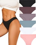 ALL OF ME Lot de 6 Slips Femme Coton sous-vêtements Femme Slip Coton Slip Femme Soft Hipster Sexy Panties Caleçons Femme sous-vêtements Doux sous-vêtements Multipack S-XL