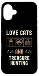 iPhone 16 Plus Cat Lover Cats And Treasure Hunting Metal-Detecting Kittens Case