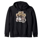 JUST FURIOUS naughty angry cat in the tree having bad day Zip Hoodie