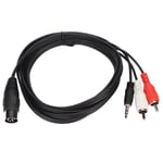 DIN 8 Pin 3,5 mm 2 RCA-kaapeli uros-uros Iso DIN-äänisovittimen johto vahvistimen vastaanottimelle Subwoofer 5,9ft