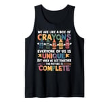 Back To School Funny Teacher We Are Like a Box of Crayons Tank Top