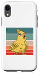 iPhone XR Yellow bird Cartoonish Simplistic Playful Cockatiel Relaxed Case