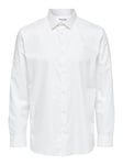 SELECTED HOMME Men's Slhregethan Shirt Ls Classic B Noos, Bright White, S