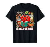 Cute Apple Autumn Vibes - I Fall For This - Fallen Fruit T-Shirt