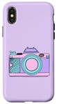 Coque pour iPhone X/XS Appareil photo aux couleurs pastel de la licorne Photographe