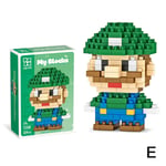 Mini Block Building Toy Character Card Rolig Block Building Toy Green Mario ONE-SIZE