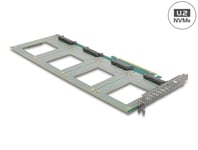 Delock PCI Express 4.0 x16 Karte zu 4 x intern U.2 NVMe SFF-8639 - Bifurcation (LxB: 288 x 122 mm)