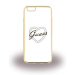 COQUE SOUPLE GUESS AVEC CONTOURS ET COEUR DORE POUR IPHONE 6 PLUS 6S PLUS OR