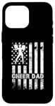 iPhone 16 Pro Max Cheer Dad Cheerleading American Flag Fathers Day Cheerleader Case