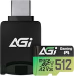 Tf138 512 Go Carte Micro Sd Avec Adaptateur Et Lecteur, 3 En 1 Microsdxc, A2, U3, V30, Vitesse De Lecture Jusqu'À 170 Mo/S Pour Drone/Dashcam/Appareil Photo/Téléphone/Switch/Pc/Tablette