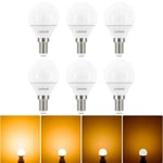 Linkind E14 LED Bulb, Golf Ball P45 Bulb Dimmable, Small Edison Screw (SES), 4.5W (40W Equivalent), 2700K Soft White, CE/RoHS/ErP Certified, Not Suitable for 3-Way Dimmable Lamps, 6-Pack