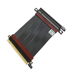 LINKUP - Ultra PCIe 4.0 X16 Câble Riser [Testé sur RTX4090 RX6950XT x570 B550 Z690] Blindé à Très Haut Débit Support Vertical Jeux PCI Express Gen 4┃Prise 180 Degrés (10cm)-Compatible 3.0 Gén3 & TT