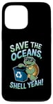 iPhone 13 Pro Max Save the Oceans Shell Yeah | Funny Earth Day Turtle Case