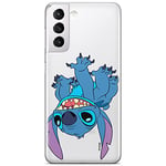 ERT GROUP mobile phone case for Samsung S21 PLUS original and officially Licensed Disney pattern Stitch 013 optimally adapted to the shape of the mobile phone, partially transparent